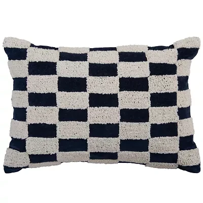 Geometric Brown/ Natural 14" X 20" Poly Filled Pillow