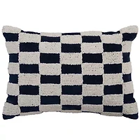 Geometric Brown/ Natural 14" X 20" Poly Filled Pillow