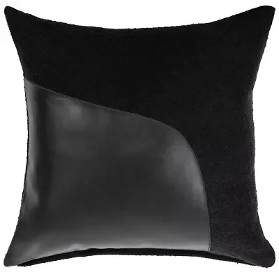 Geometric Black 20" X Poly Filled Pillow