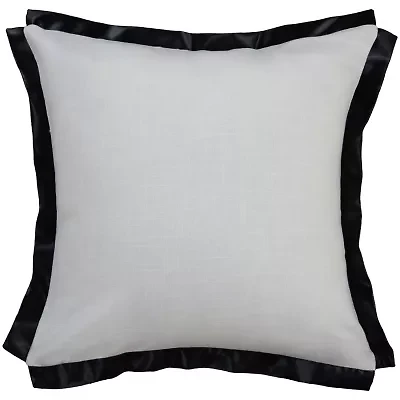 Solid Ivory/Saddle 20" X Poly Filled Pillow