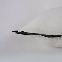 Solid Ivory/Saddle 20" X Poly Filled Pillow