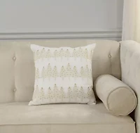 Gold Trees 18X18 Holiday Pillow Cover