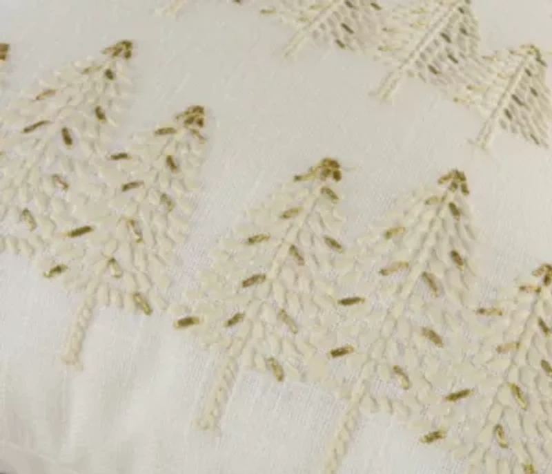 Gold Trees 18X18 Holiday Pillow Cover