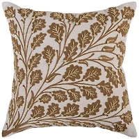 Brown Botanical 18x18 Pillow