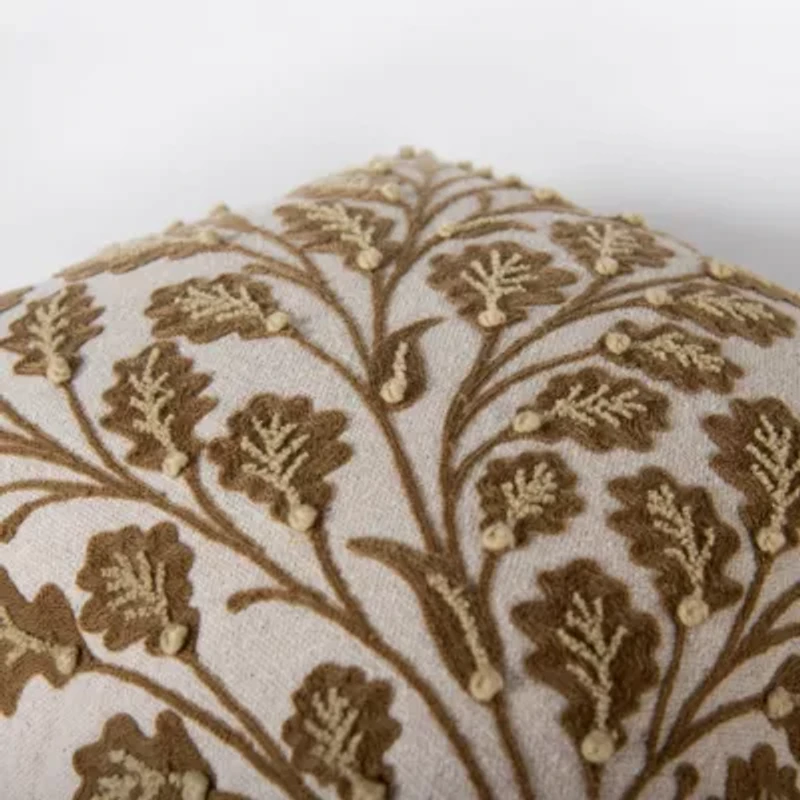 Brown Botanical 18x18 Pillow