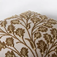 Brown Botanical 18x18 Pillow