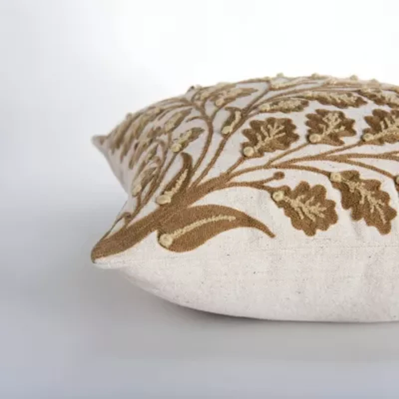 Brown Botanical 18x18 Pillow