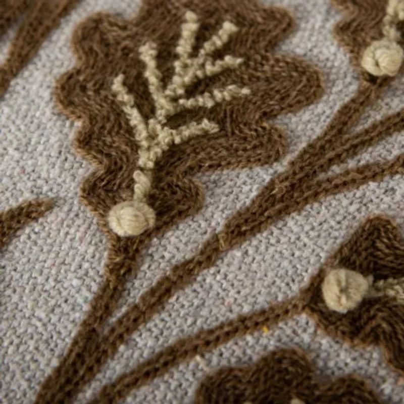 Brown Botanical 18x18 Pillow