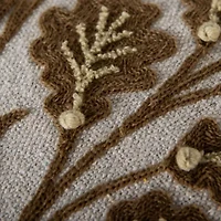 Brown Botanical 18x18 Pillow