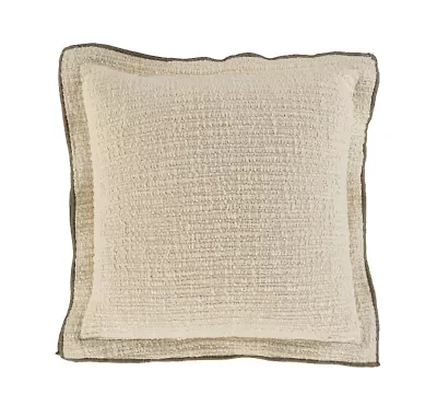 Beige Flanged 22x22 Pillow