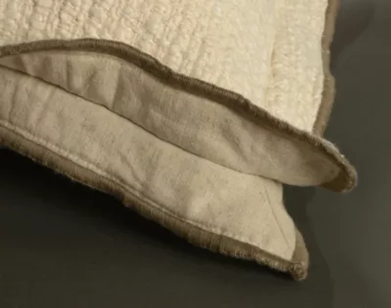 Beige Flanged 22x22 Pillow