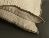 Beige Flanged 22x22 Pillow