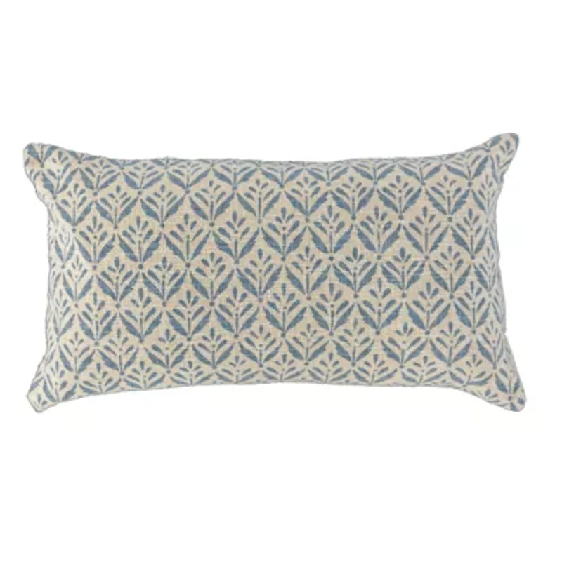 Teal Botanical Print 14x26 Pillow