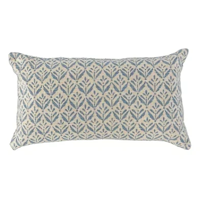 Teal Botanical Print 14x26 Pillow