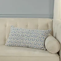 Teal Botanical Print 14x26 Pillow