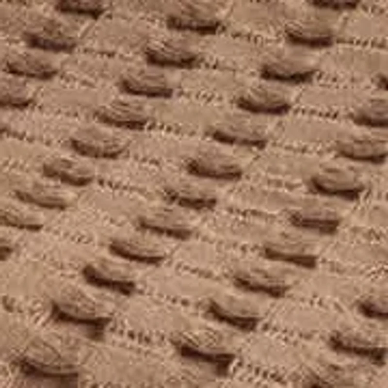 Brown Waffle Knit 50x60 Throw Blanket