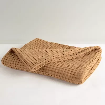 Brown Waffle Knit 50x60 Throw Blanket