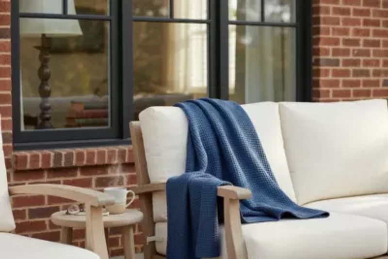 Brown Waffle Knit 50x60 Throw Blanket