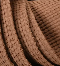 Brown Waffle Knit 50x60 Throw Blanket