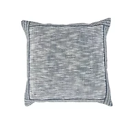 Blue Border 22x22 Pillow