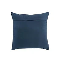 Blue Border 22x22 Pillow