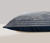 Blue Border 22x22 Pillow
