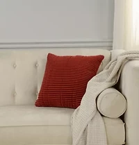 Rust Tonal Stripe 18x18 Pillow