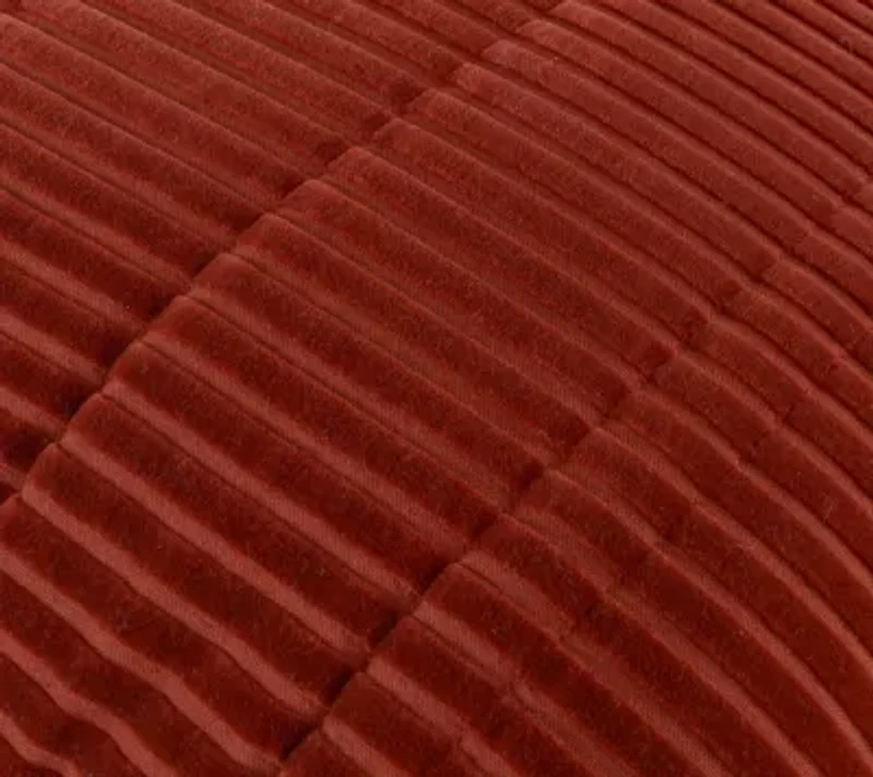 Rust Tonal Stripe 18x18 Pillow