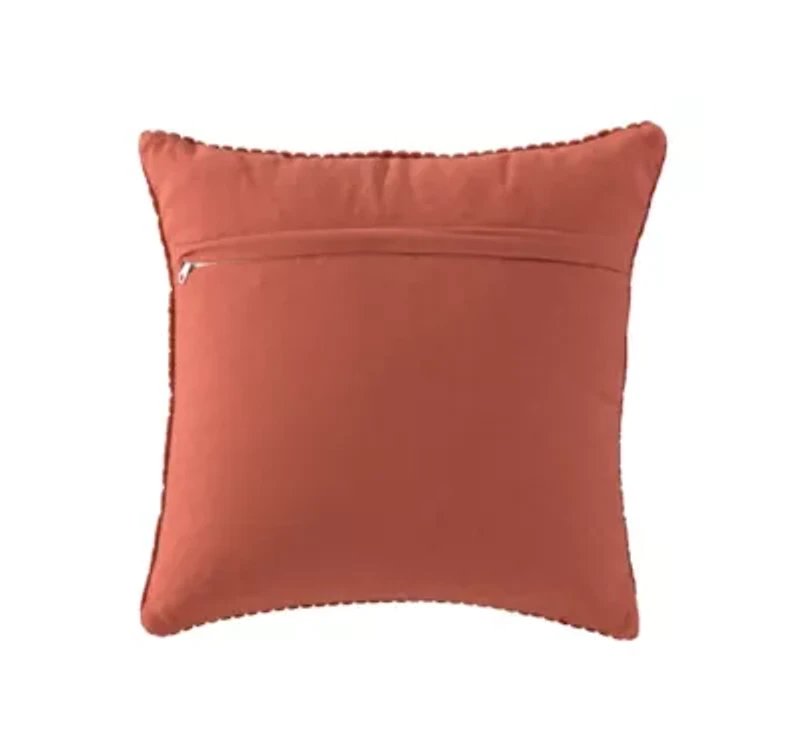 Rust Tonal Stripe 18x18 Pillow