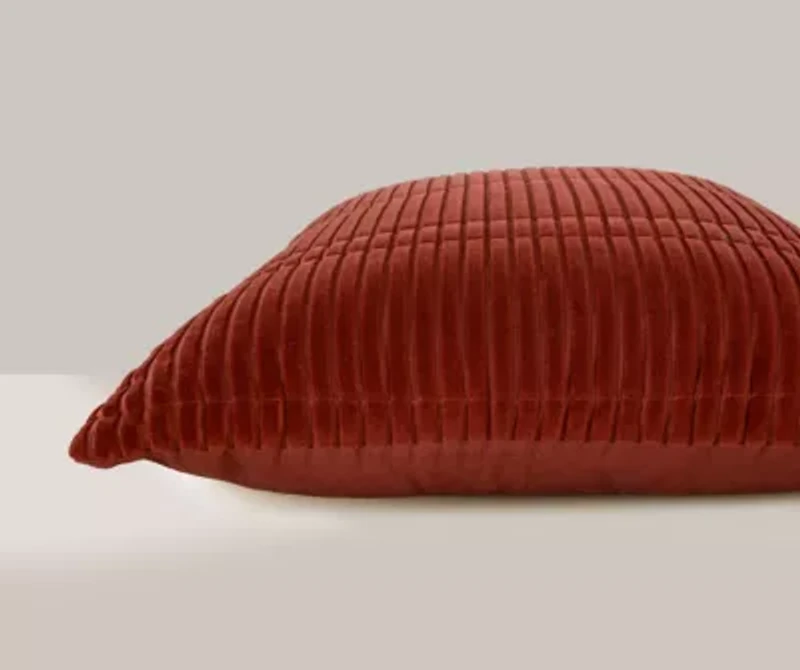 Rust Tonal Stripe 18x18 Pillow