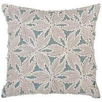 Aqua Petal 20x20 Pillow