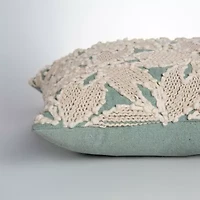 Aqua Petal 20x20 Pillow