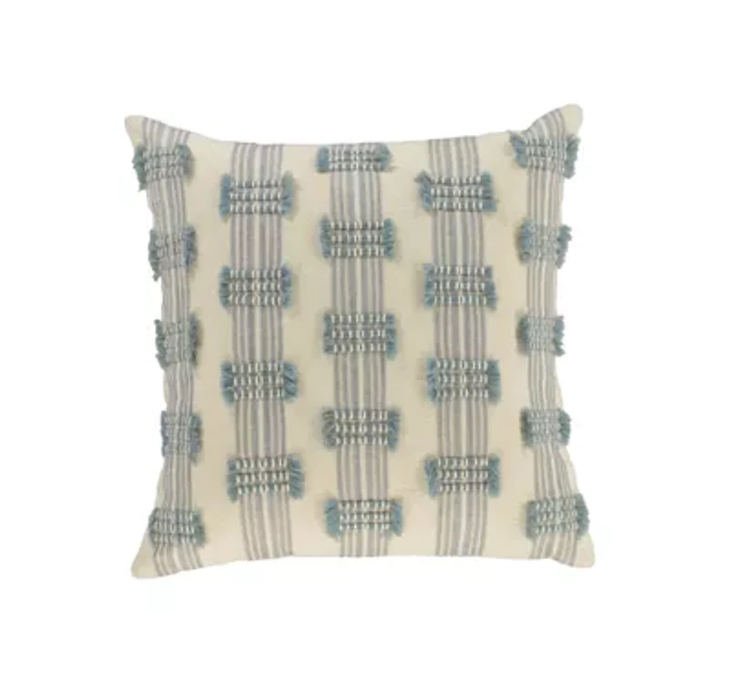 Green Stripe 18x18 Pillow