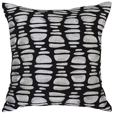 White Art Deco 18x18 Pillow