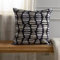 White Art Deco 18x18 Pillow