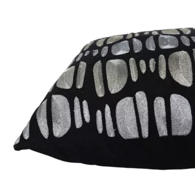 White Art Deco 18x18 Pillow