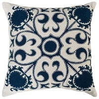 Green Embroidery 18x18 Pillow