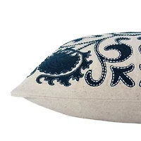 Green Embroidery 18x18 Pillow