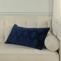 Gold Embroidered 14x26 Pillow