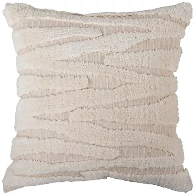 Cream Tufted 20x20 Pillow