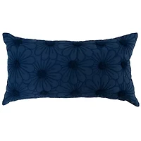 Navy Floral 14x26 Pillow