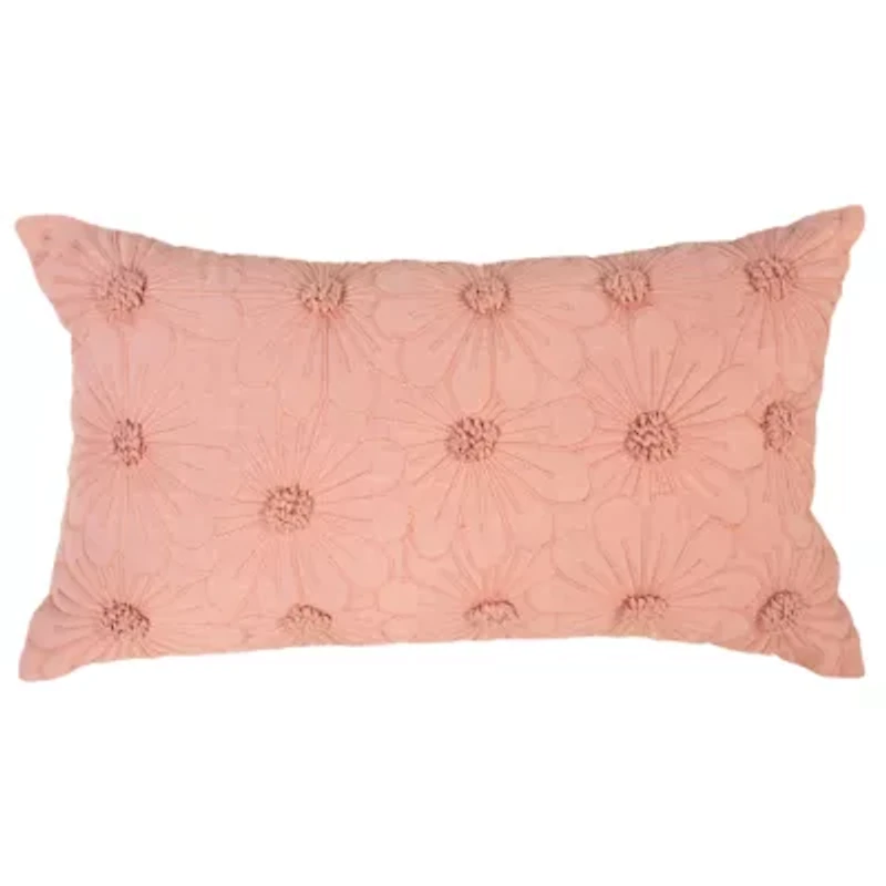 Navy Floral 14x26 Pillow