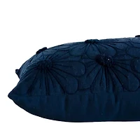 Navy Floral 14x26 Pillow