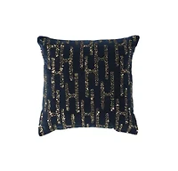 White/Gold Abstract 18x18 Pillow