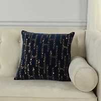 White/Gold Abstract 18x18 Pillow