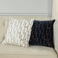 White/Gold Abstract 18x18 Pillow