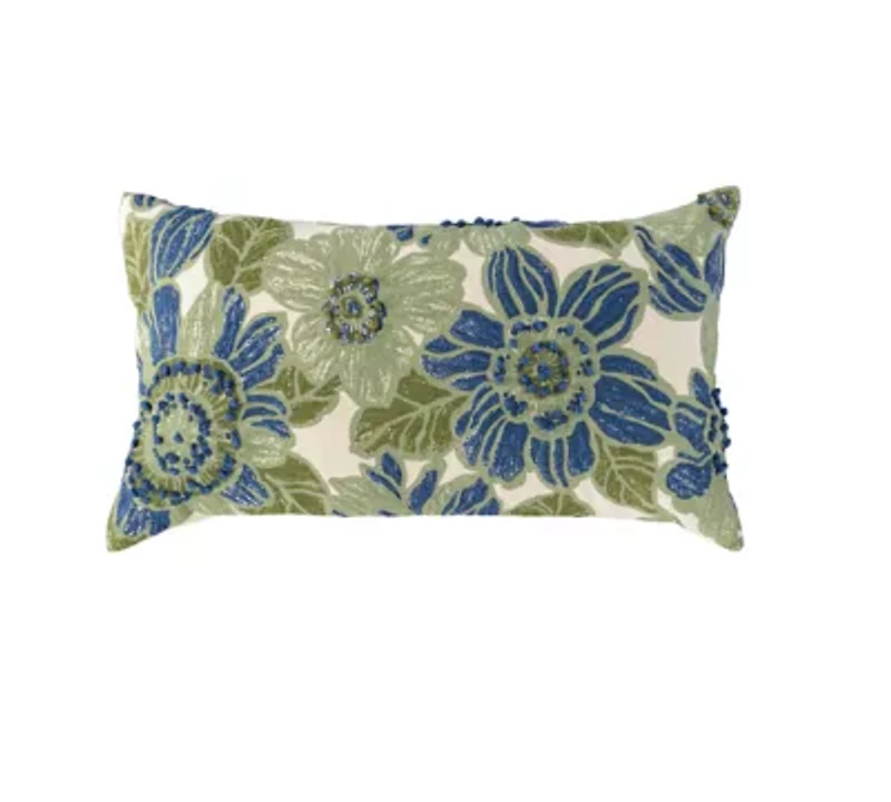 Green Botanical 14x26 Pillow