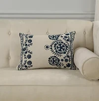 Green Embroidery 14x20 Pillow