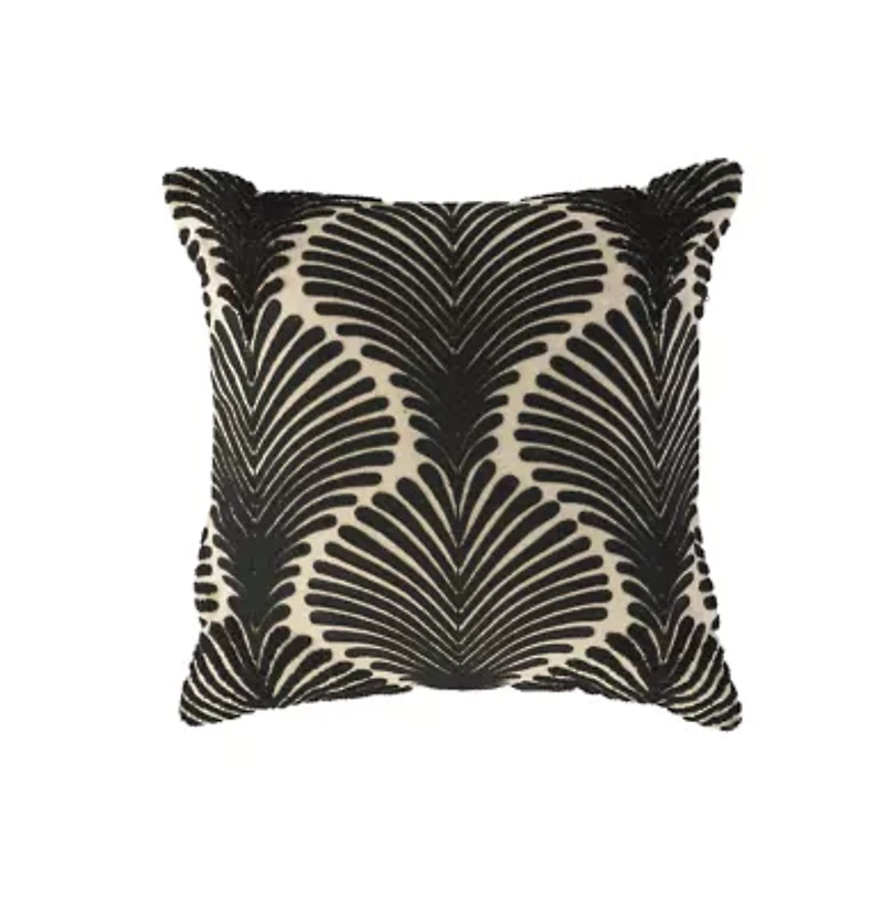 Black Abstract 20x20 Pillow
