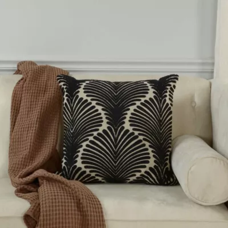 Black Abstract 20x20 Pillow